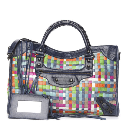 Balenciaga Agneau Lattice Woven Classic Hardware City Multicolor 1 of 14