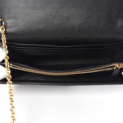 Saint Laurent Calfskin Monogram Belle de Jour Chain Clutch Black 7 of 10