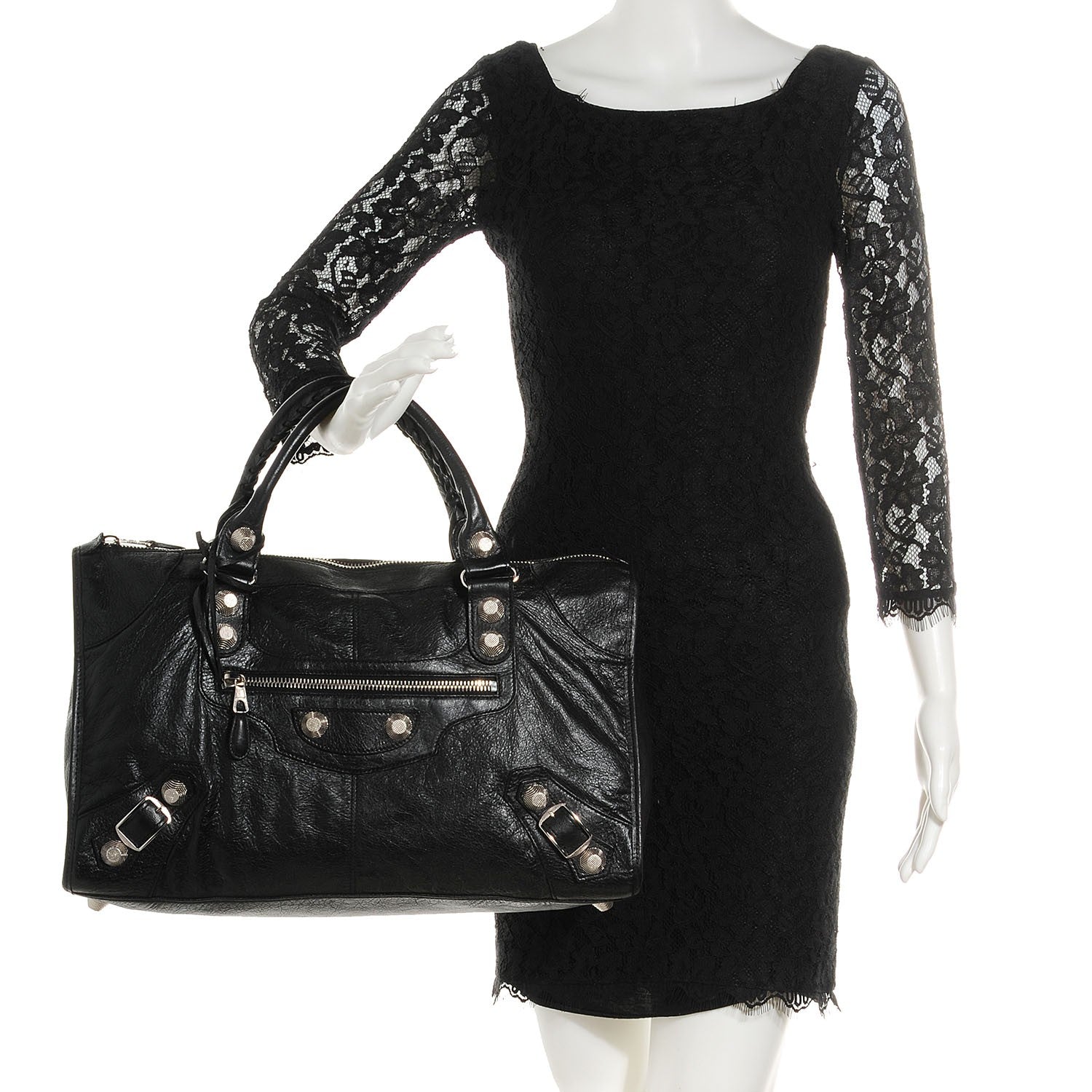 Balenciaga Agneau Giant 21 Silver Hardware Work Black 7 of 14