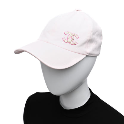 Chanel Cotton Sequin CC Cap Hat Light Pink 2 of 7