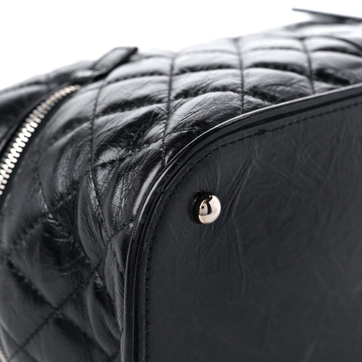 Chanel Crumpled Calfskin PVC Quilted Large Aquarium Backpack Black 11 of 16