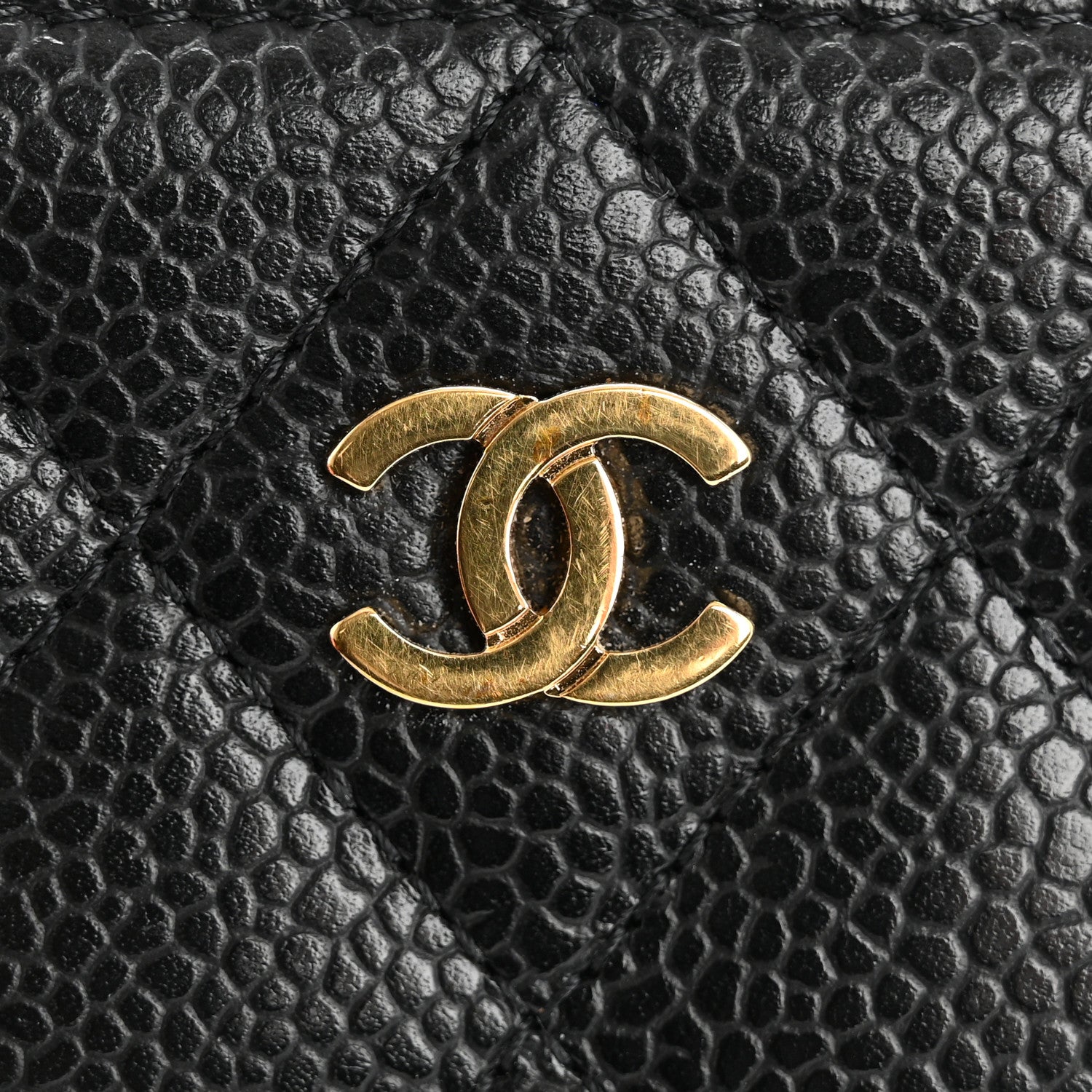 Chanel Caviar Quilted Zip Coin Purse Black 8 of 10