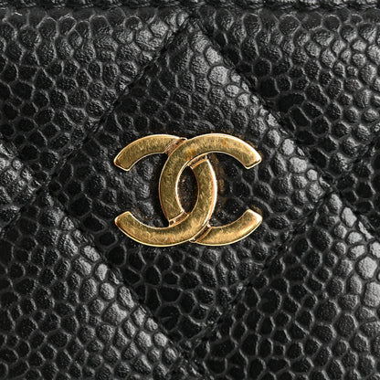 Chanel Caviar Quilted Zip Coin Purse Black 8 of 10