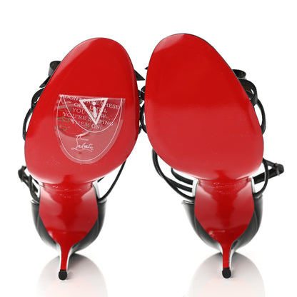 Christian Louboutin Patent Blakissima 100 T-Strap Sandals 36 Black 5 of 7