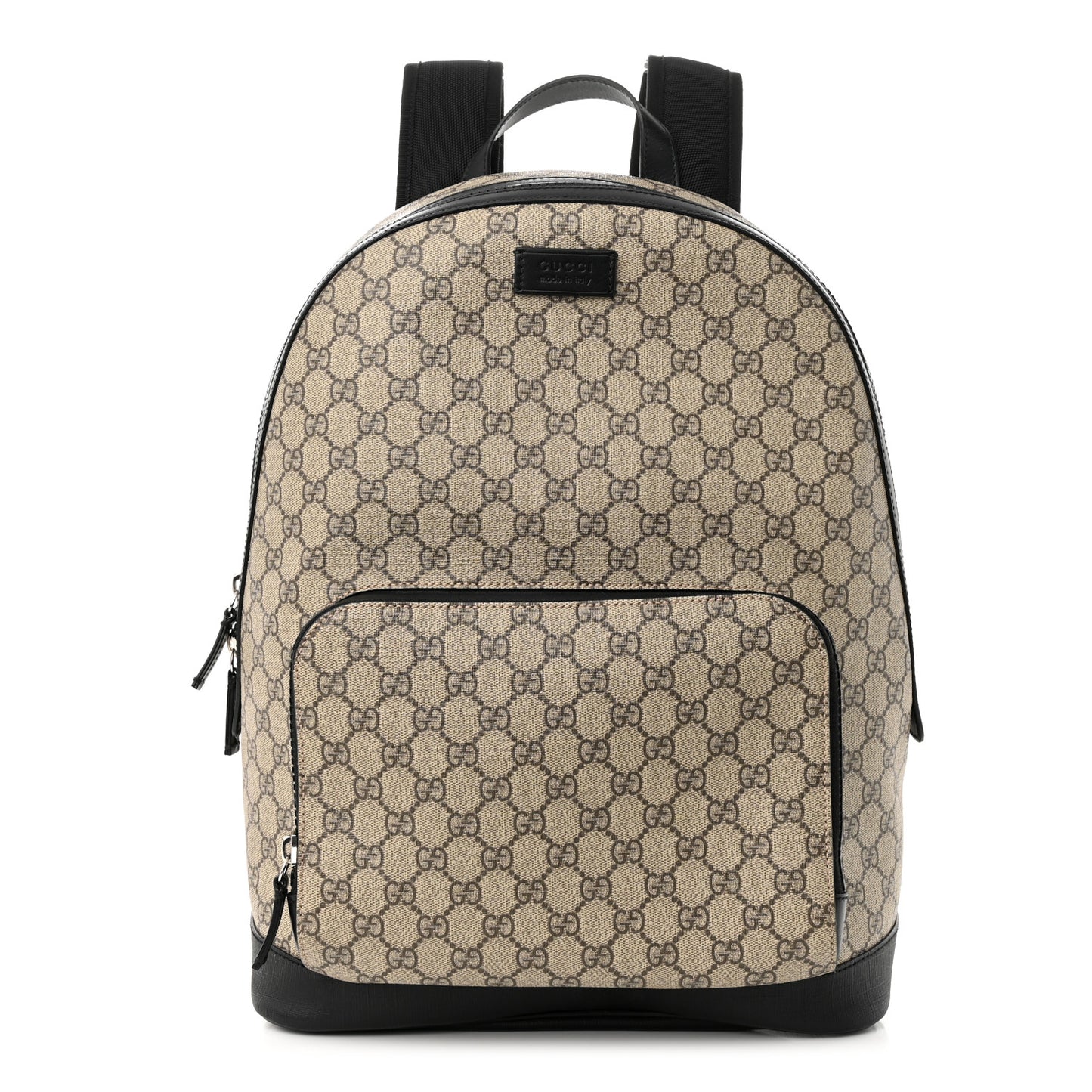 GG Supreme Monogram Medium Backpack Black
