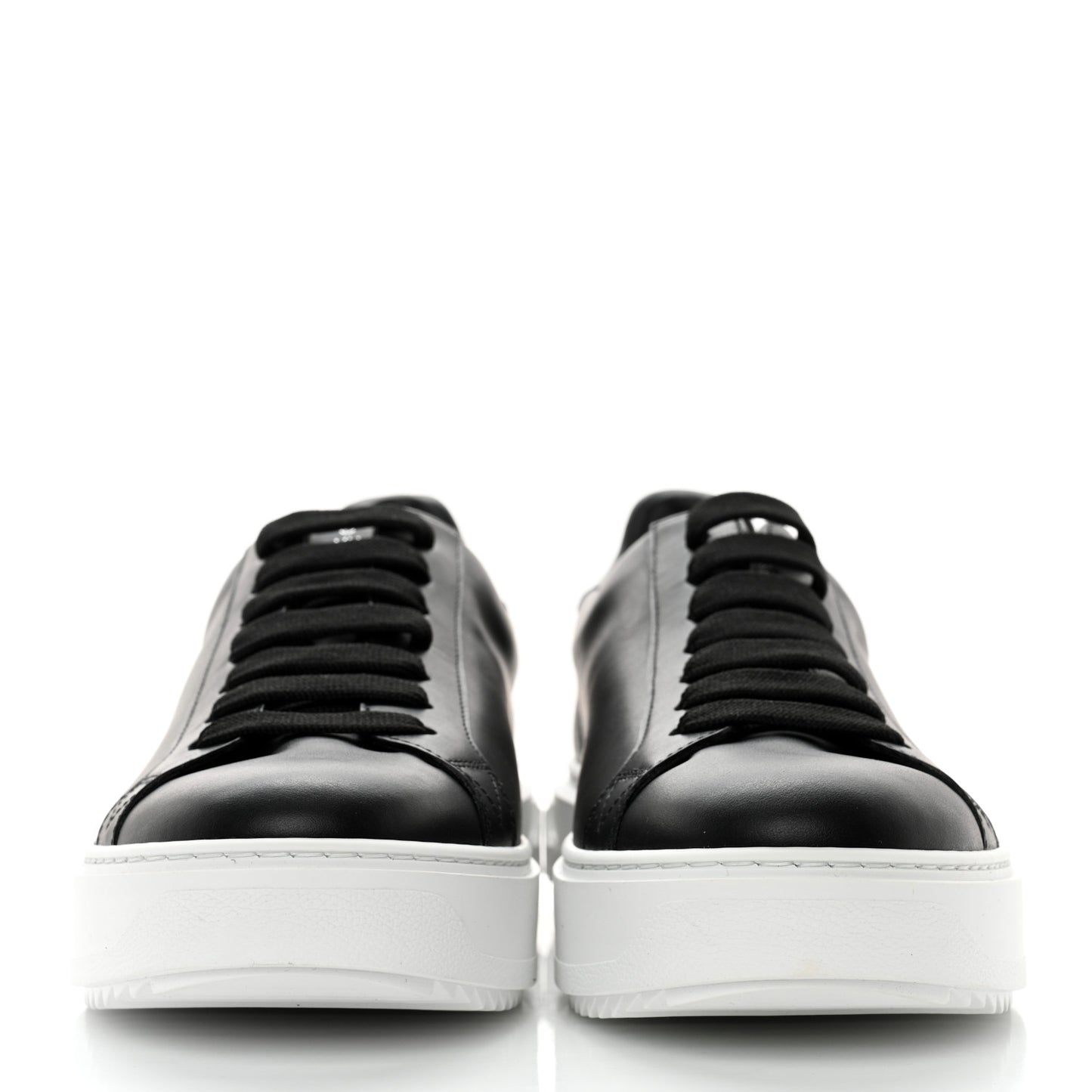 Calfskin Time Out Sneakers 41.5 Black