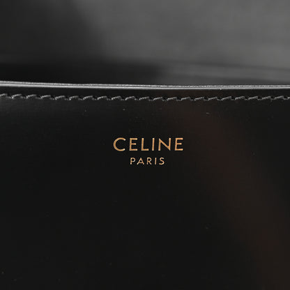 Celine Shiny Calfskin Triomphe Shoulder Bag Black 6 of 10