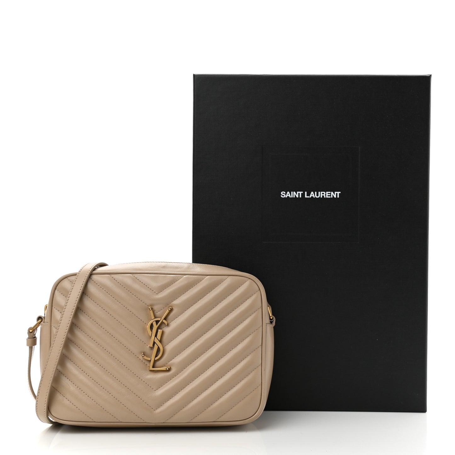 Calfskin Matelasse Monogram Lou Camera Bag Dark Beige