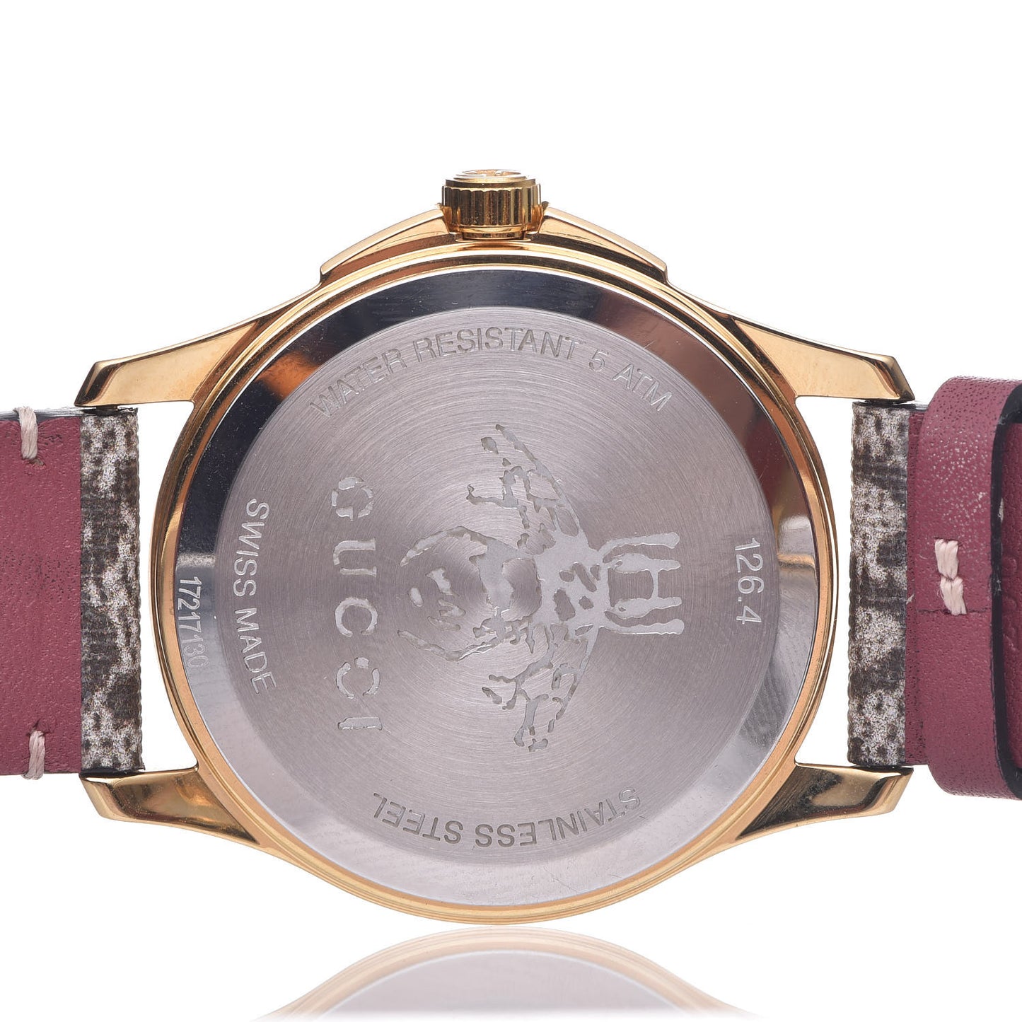 Stainless Steel Canvas 38mm G-Timeless Supreme GG Blooms Quartz Watch Brown