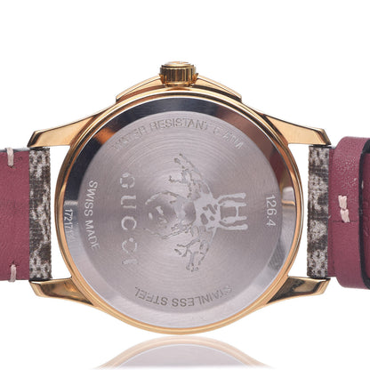 Gucci Stainless Steel Canvas 38mm G-Timeless Supreme GG Blooms Quartz Watch Brown 5 of 9