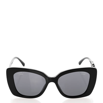 Chanel Acetate Strass Polarized Square Sunglasses 5422-B Black 2 of 8