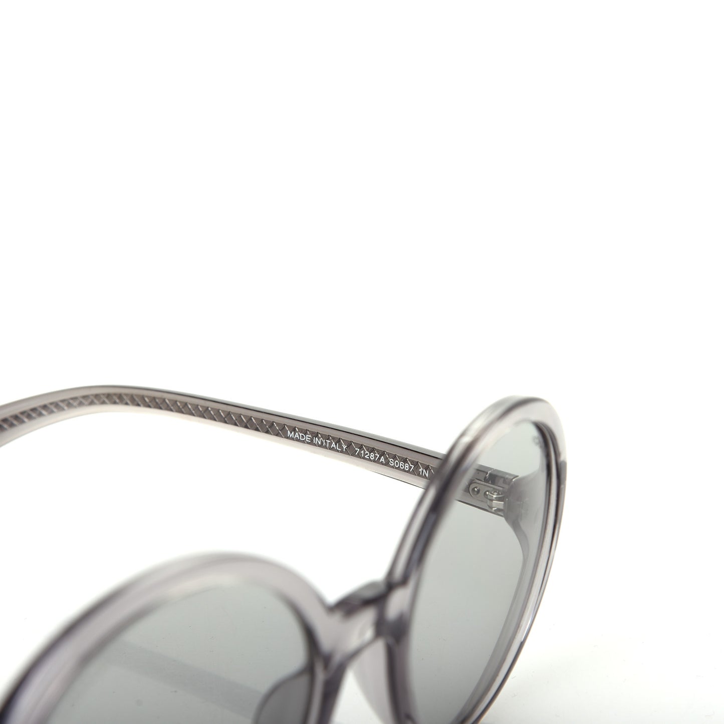 Acetate Round Sunglasses 71287A Grey