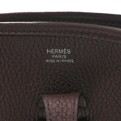 Hermes Taurillon Clemence Quadrille Evelyne III PM Rouge Sellier Bleu Billard Biscuit Rouge H 6 of 11