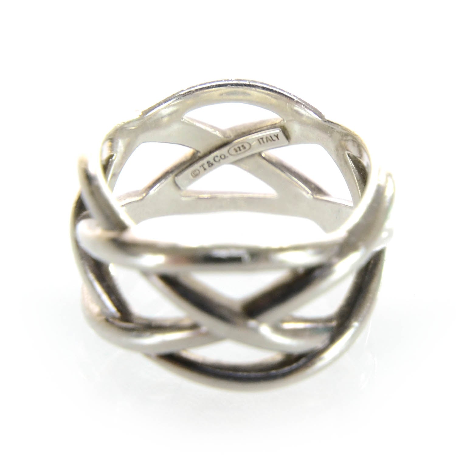 Tiffany Sterling Silver Weave Ring 6.5 2 of 5