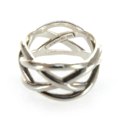 Tiffany Sterling Silver Weave Ring 6.5 2 of 5