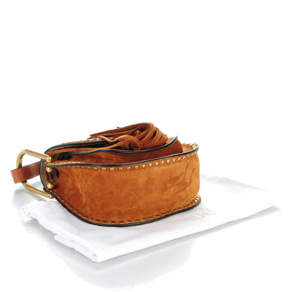 Chloe Suede Braided Mini Hudson Shoulder Bag Caramel 4 of 7