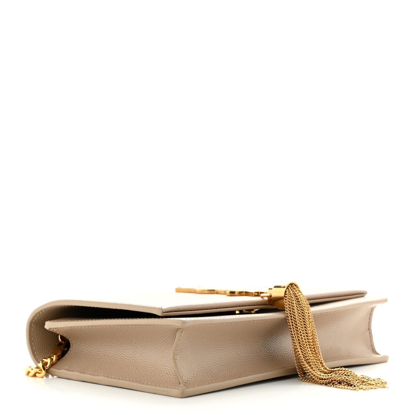 Grain De Poudre Classic Monogram Kate Tassel Chain Wallet Dark Beige