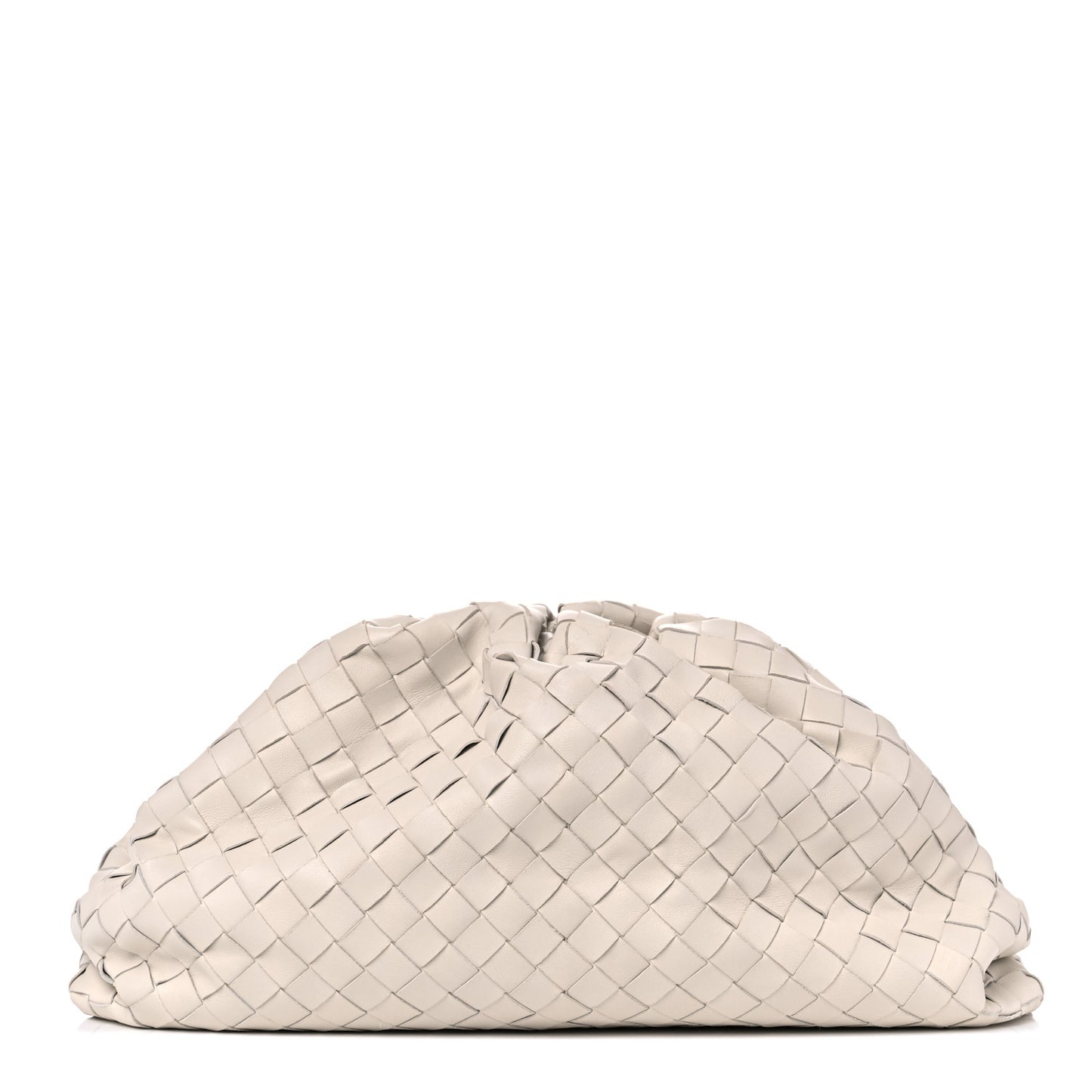Nappa Maxi Intrecciato The Pouch Oversized Clutch Ice Cream