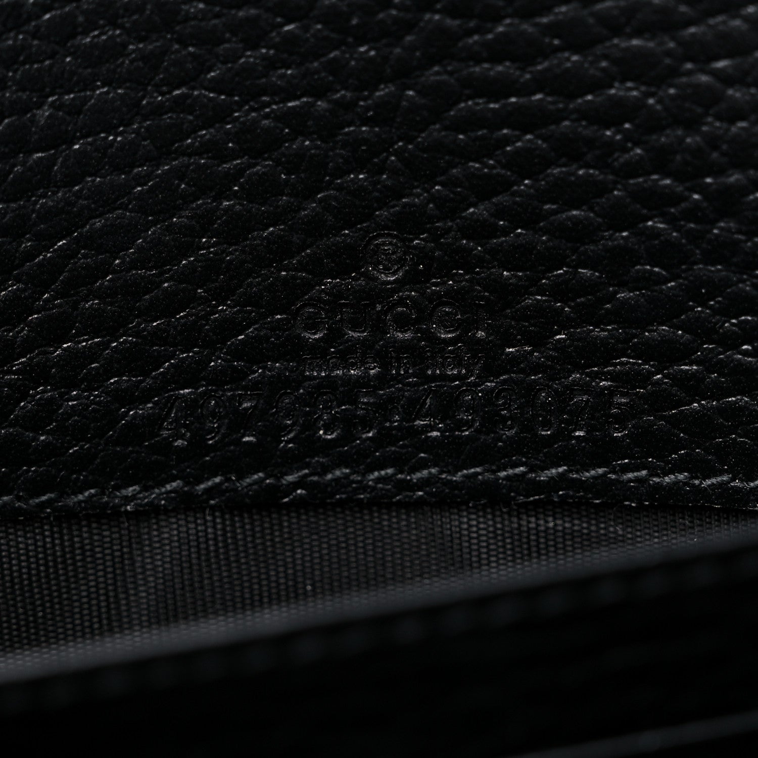 Gucci Calfskin Mini GG Marmont Chain Wallet Black 6 of 10