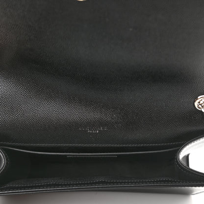 Saint Laurent Grain De Poudre Medium Classic Monogram Kate Satchel Black 5 of 10