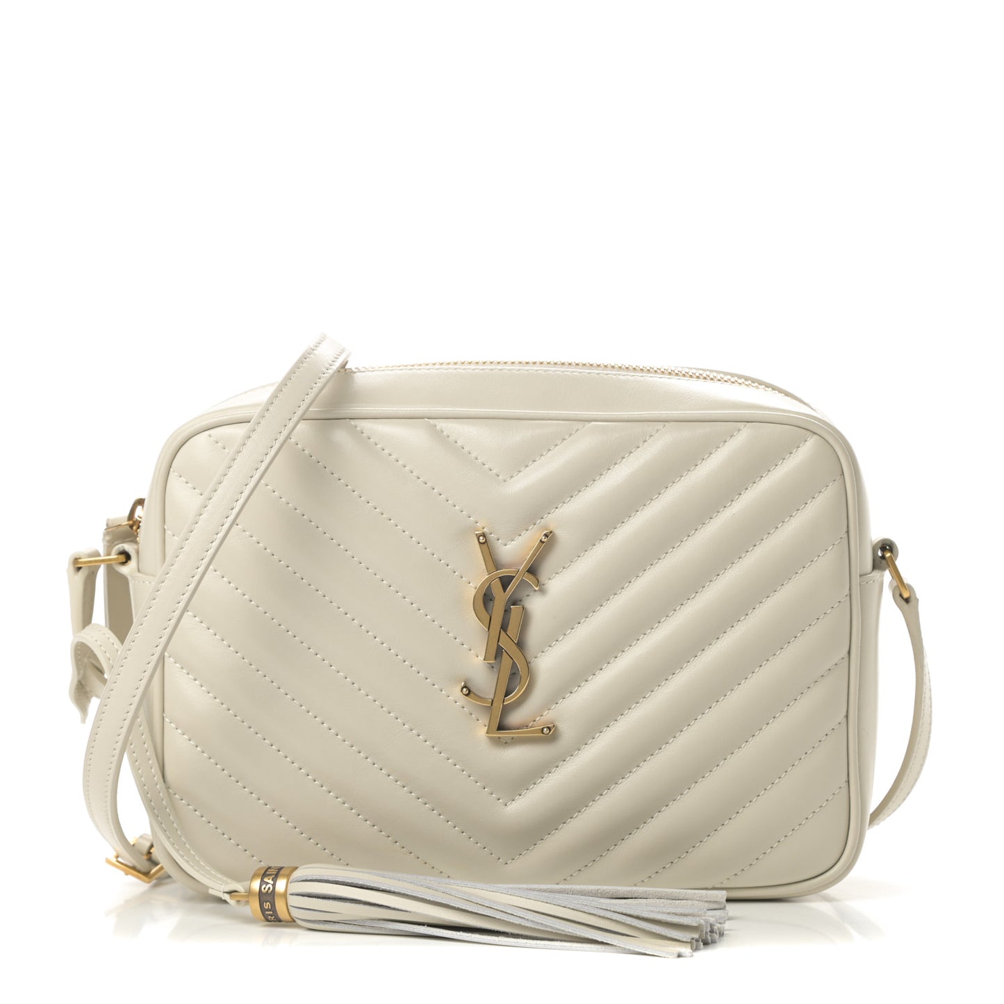Calfskin Matelasse Monogram Lou Camera Bag Crema Soft