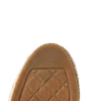 Chanel Laminated Goatskin CC Espadrilles 39 Silver 8 of 12