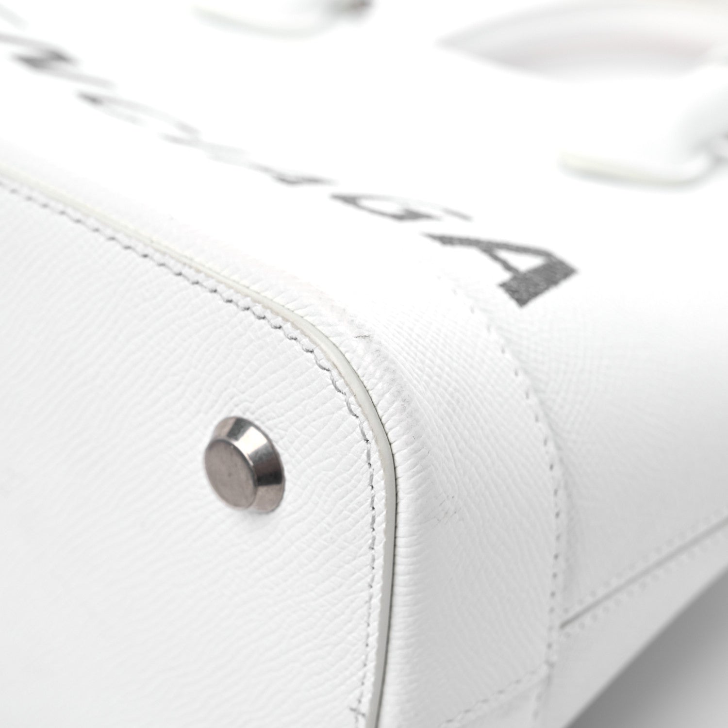 Balenciaga Signature Grained Calfskin Logo S Ville Top Handle Bag White Black 8 of 17