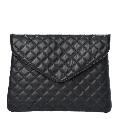 Chanel Lambskin Quilted Slipper Pouch Black 1 of 6