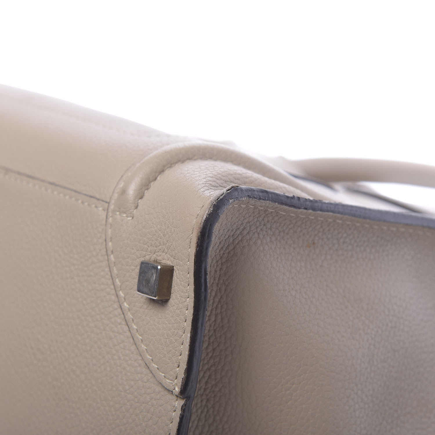 Celine Drummed Calfskin Mini Luggage Dune 18 of 20