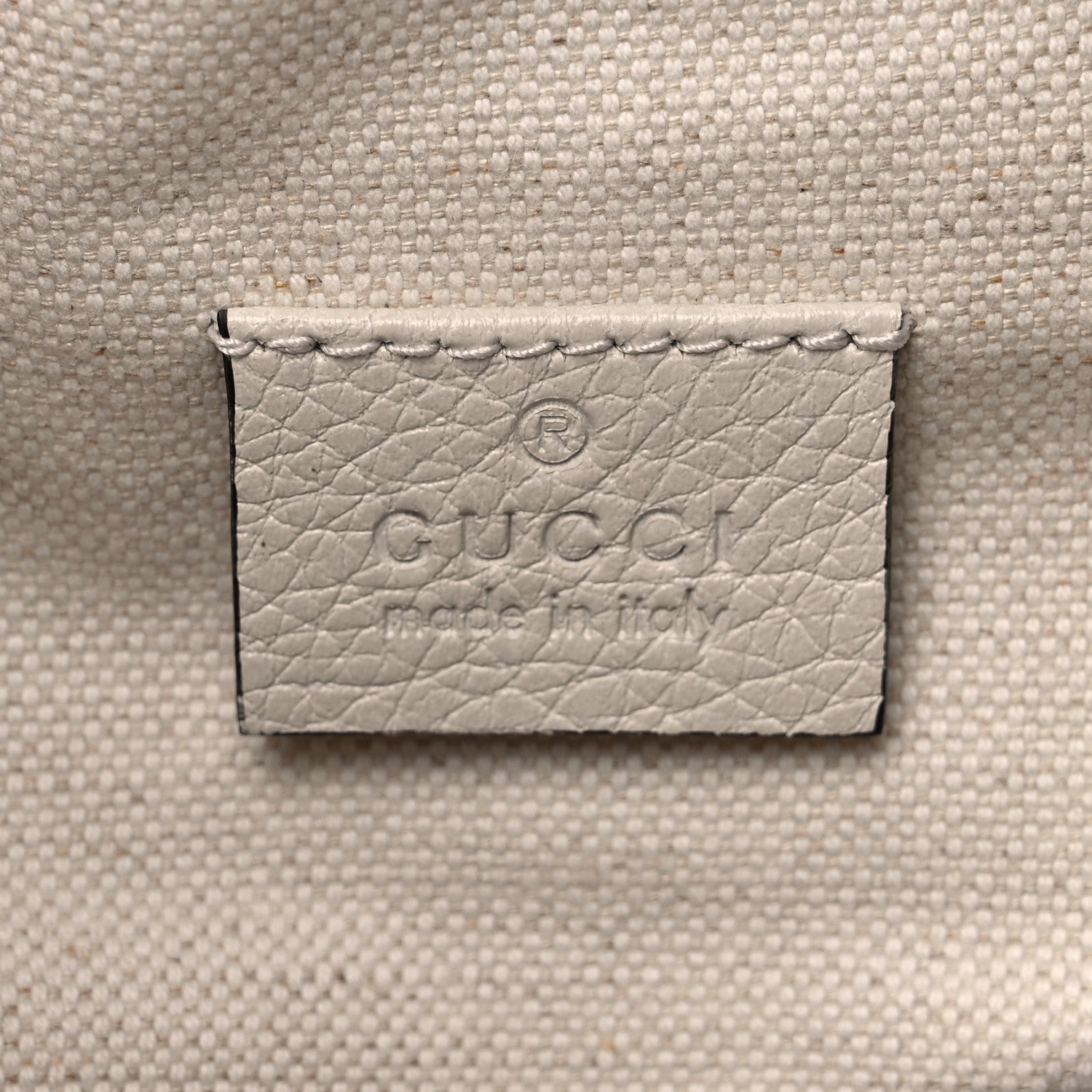 Gucci Grained Calfskin Logo Belt Bag White 6 of 9