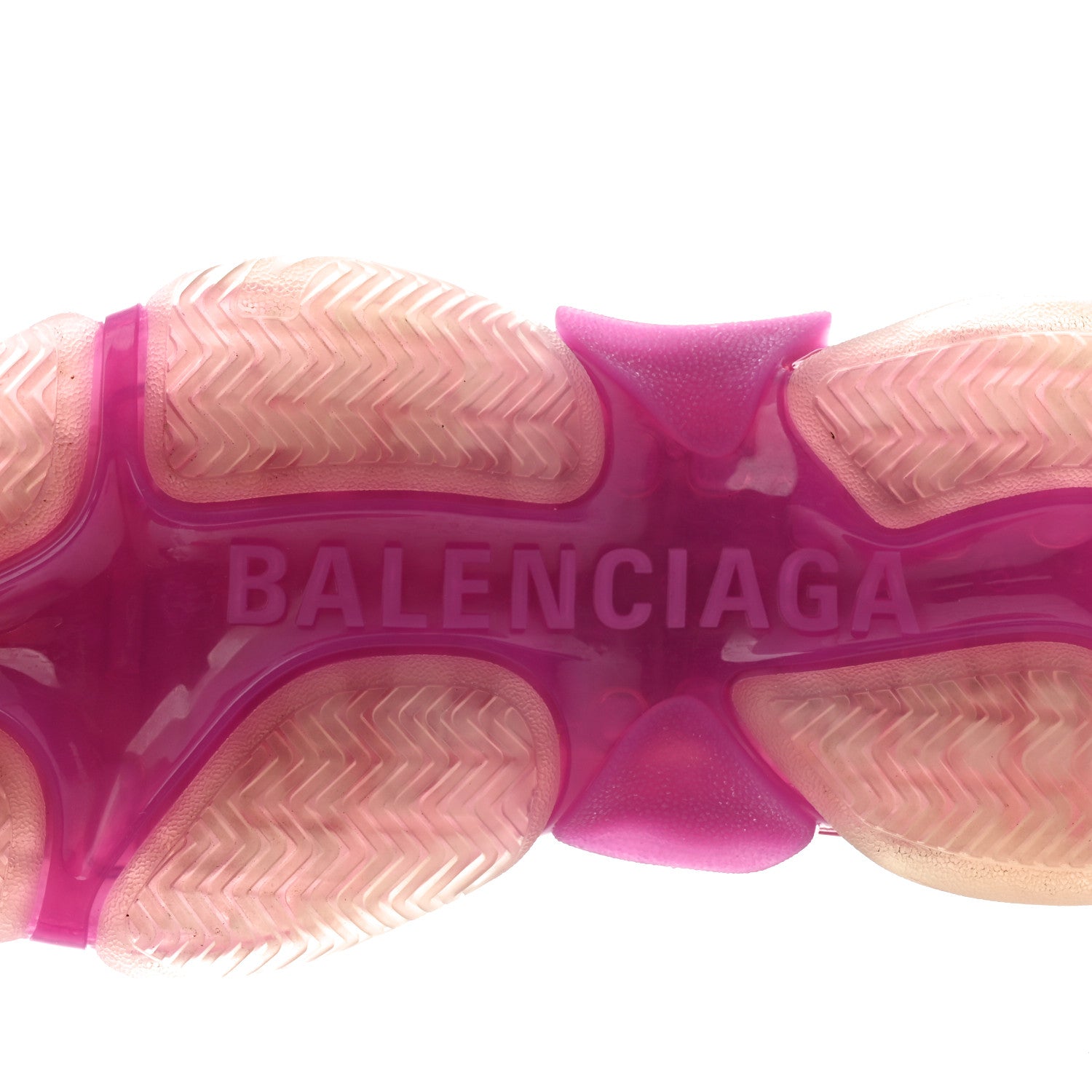 Balenciaga Fabric Mesh Clear Sole Womens Triple S Sneakers 37 White Pink 8 of 8