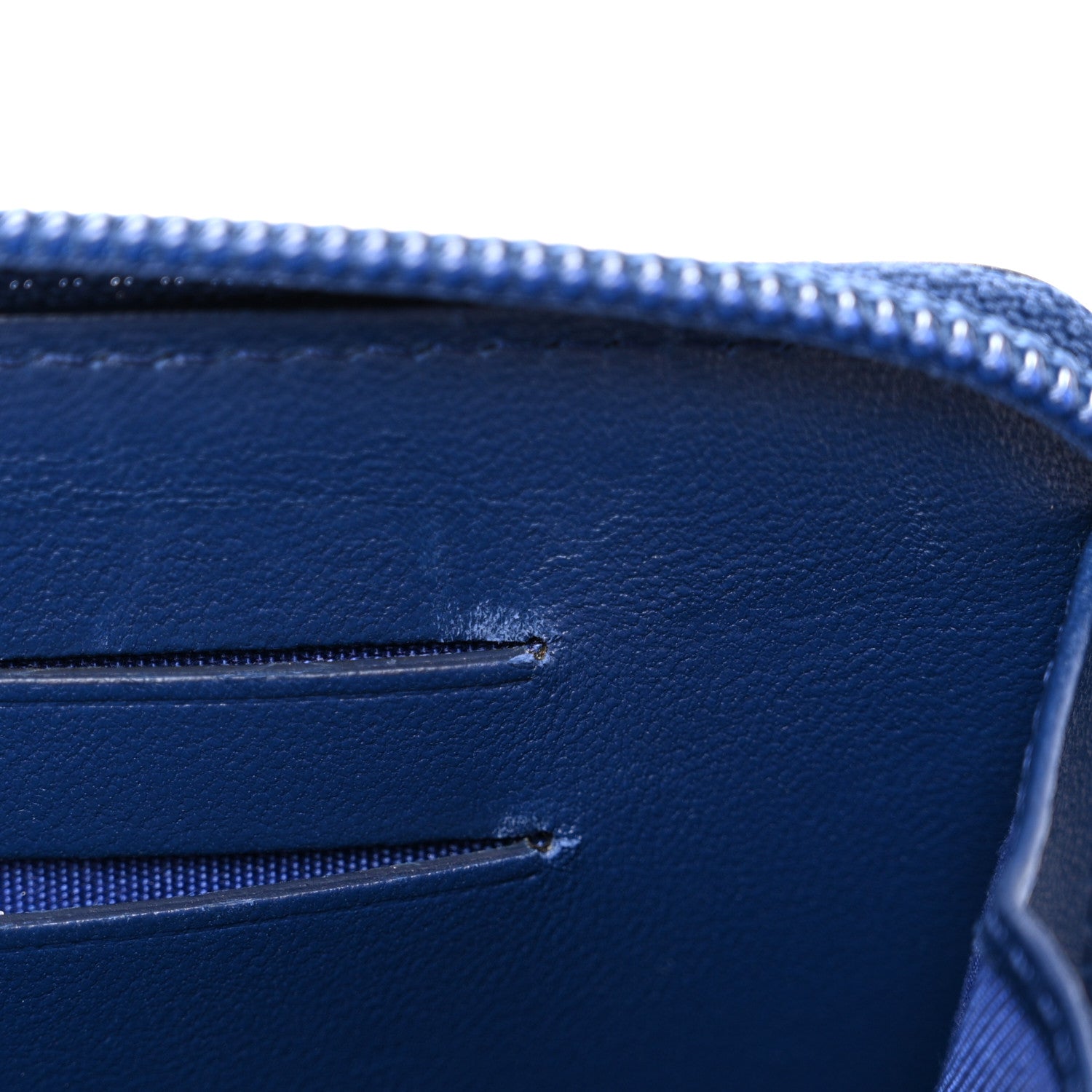 Chanel Lambskin Quilted Small Boy Zip Around Wallet Blue 9 of 14