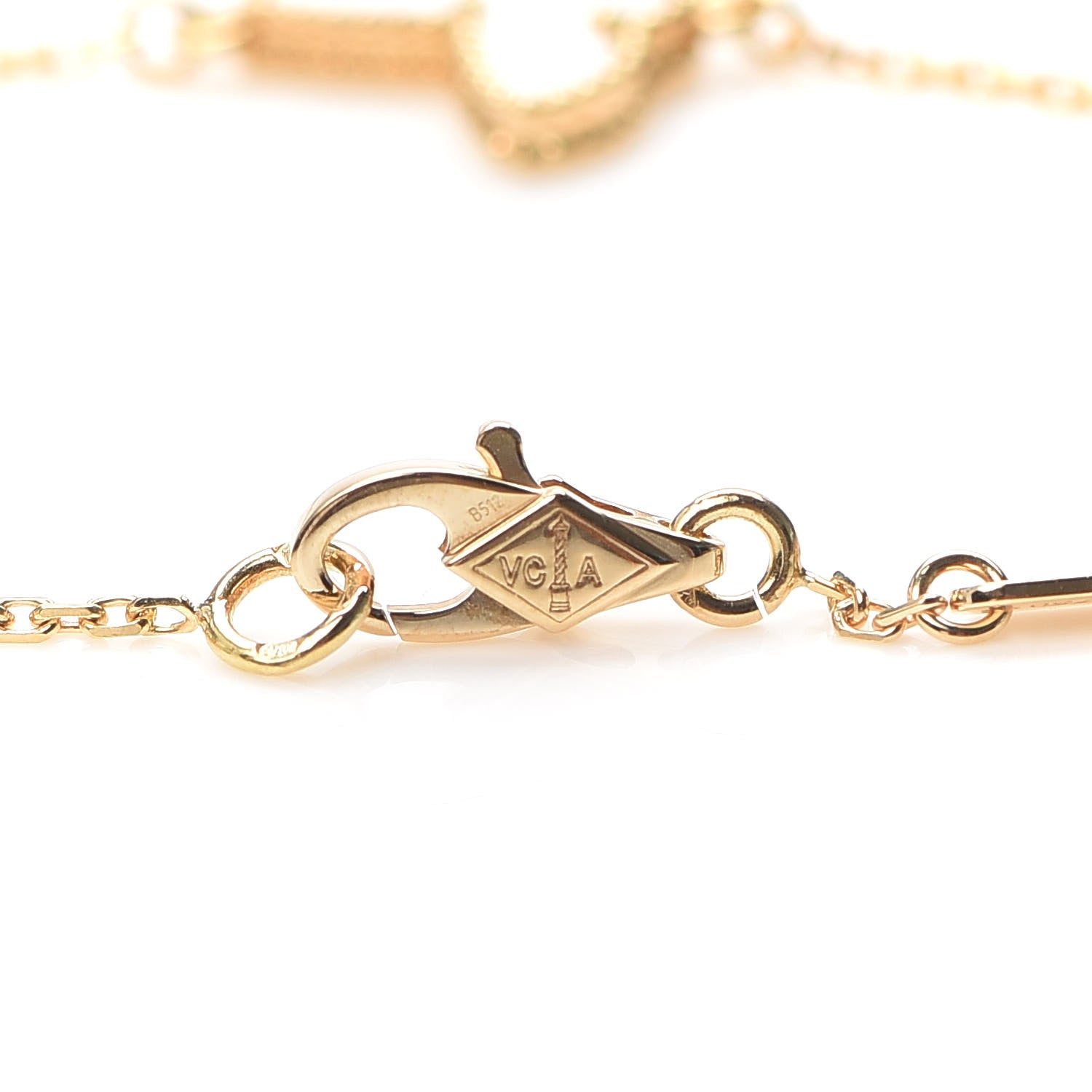 Van Cleef & Arpels 18K Yellow Gold Mother of Pearl Sweet Alhambra Butterfly Bracelet 4 of 7