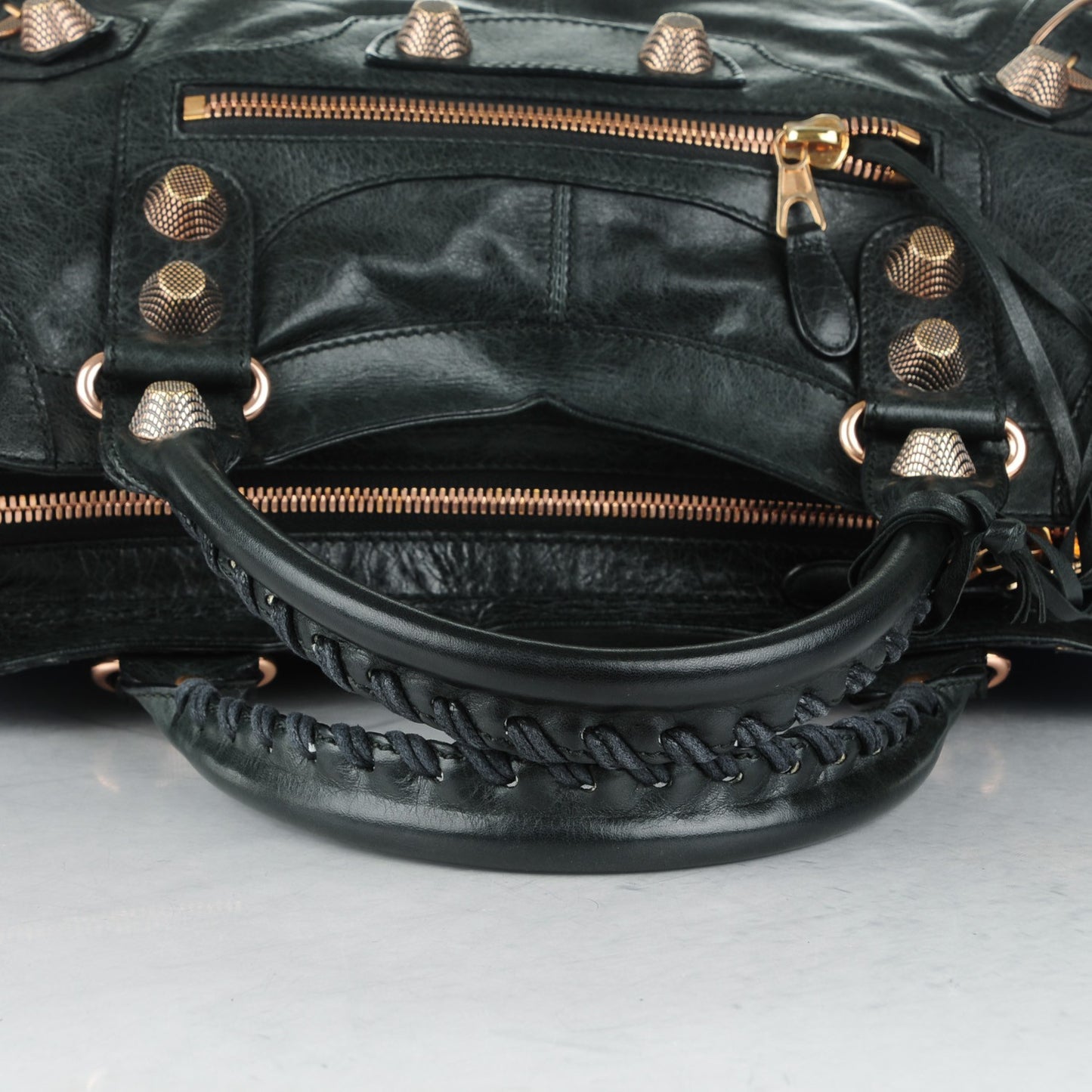 Agneau Giant 21 Rose Gold Hardware Part Time Black