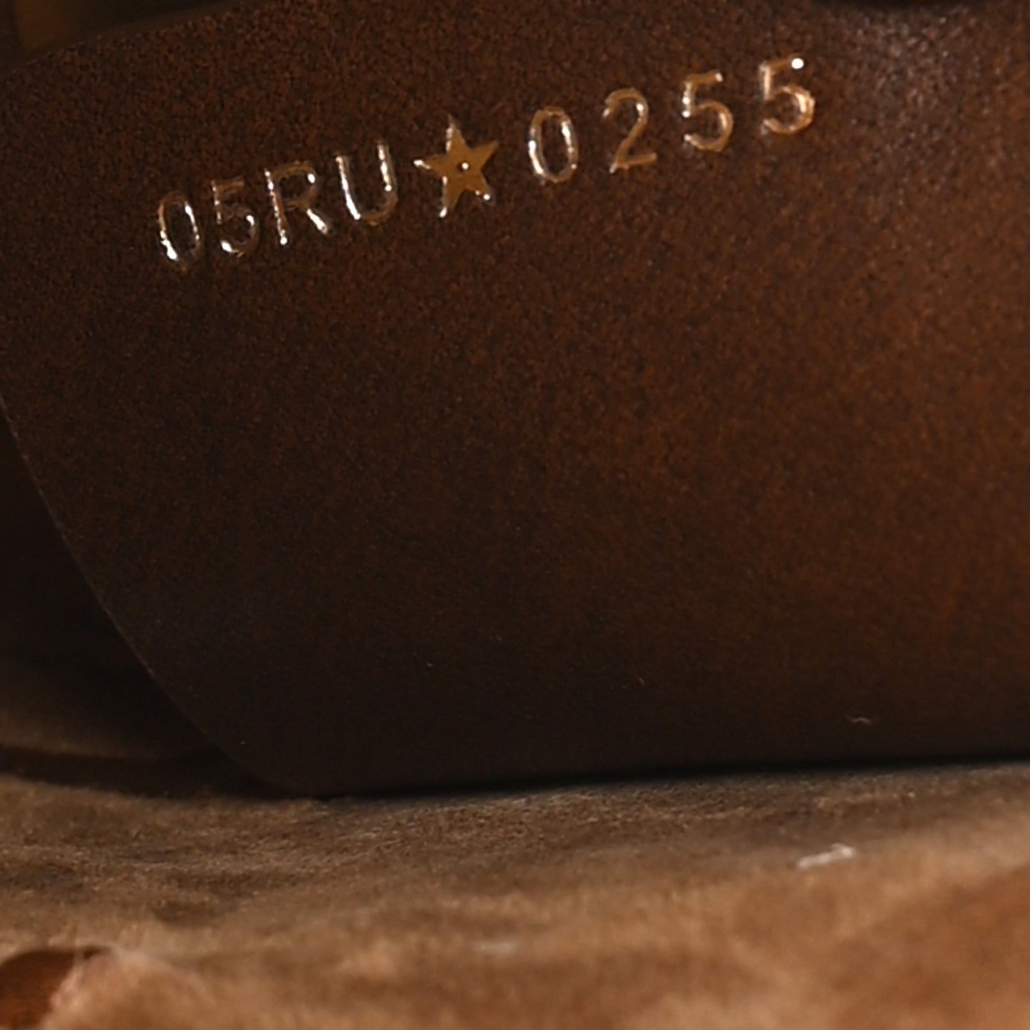 Calfskin Painted Laser Cut Saddle Bag With Strap Brown Multicolor