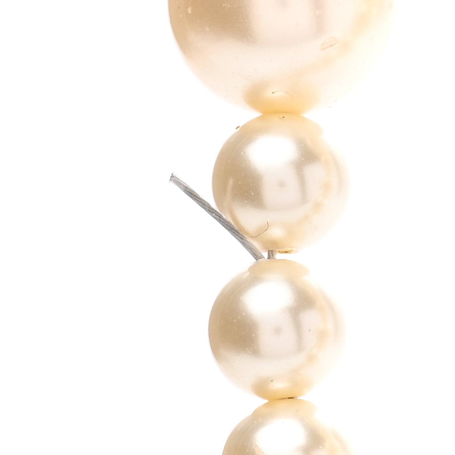 Chanel Graduated Pearl CC Long Necklace Gold 7 of 9