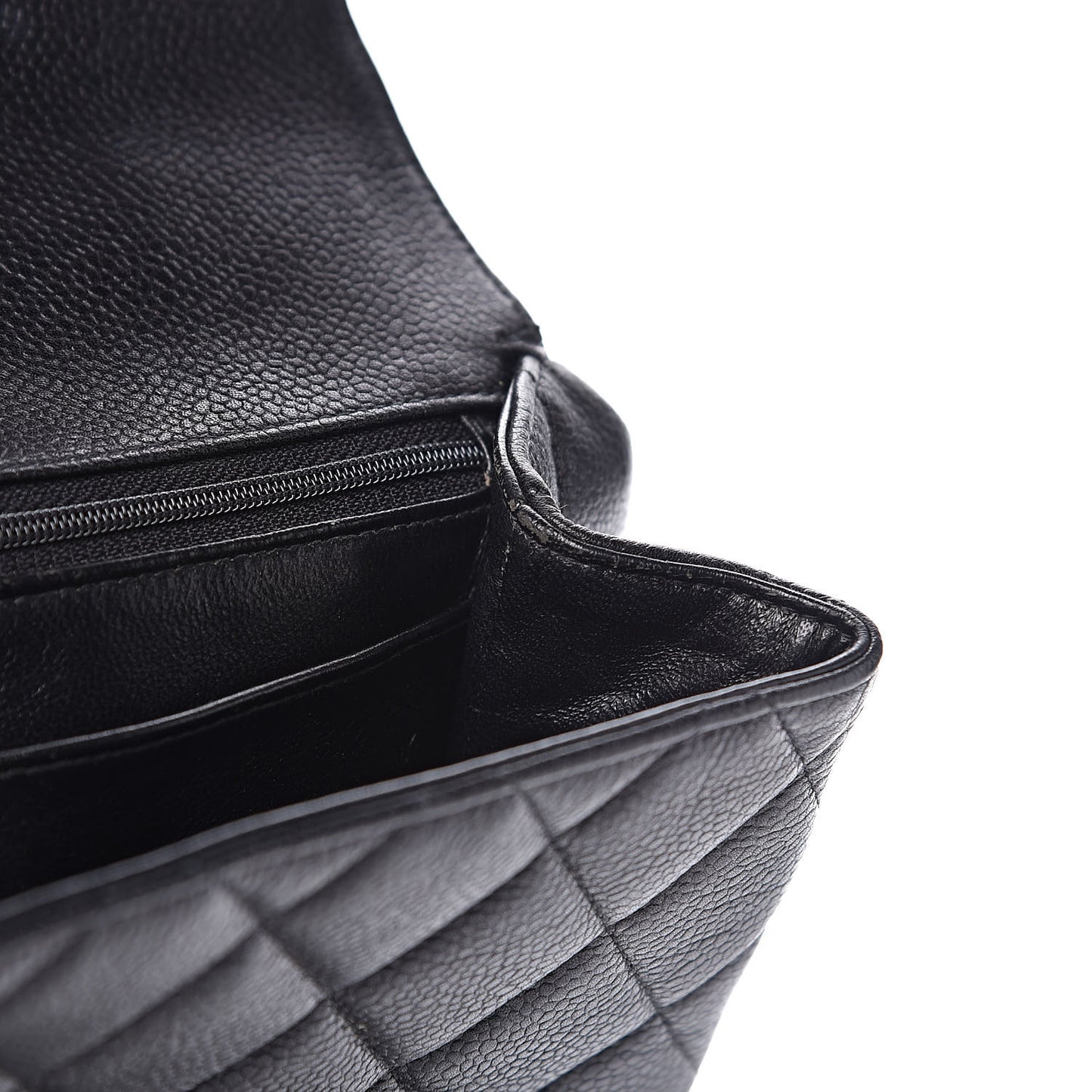 Caviar Quilted Jumbo Kelly Flap Black
