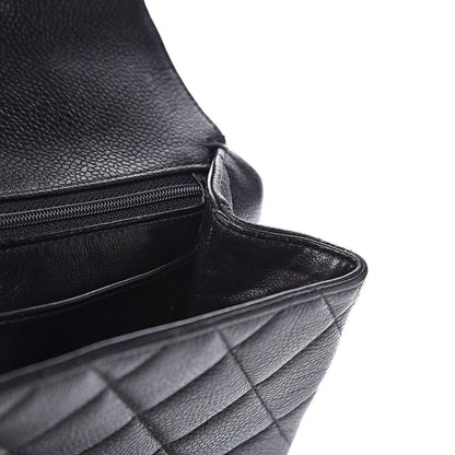 Chanel Caviar Quilted Jumbo Kelly Flap Black 13 of 13