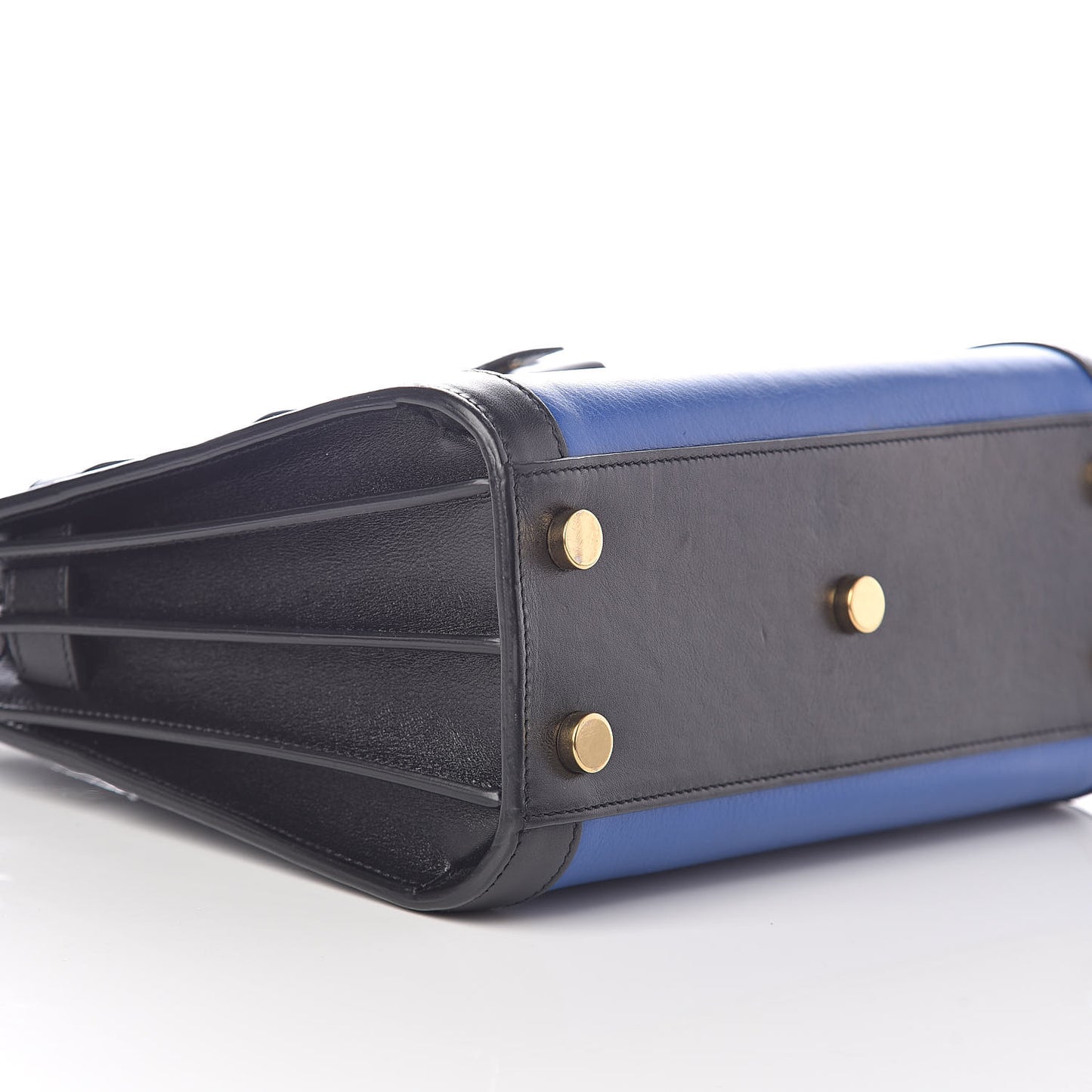 Calfskin Bi-Color Nano Sac De Jour Royal Blue Black