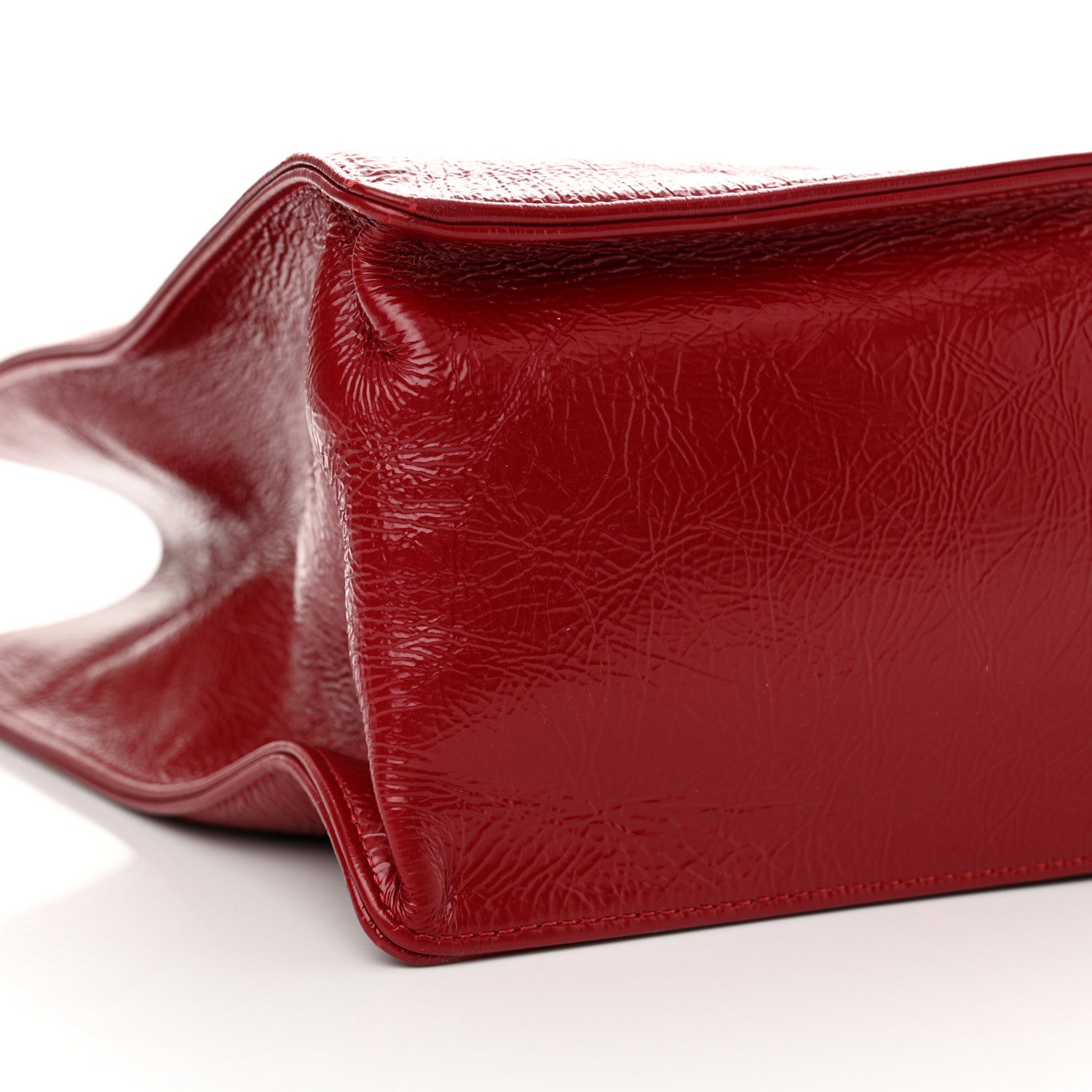 Chanel Shiny Aged Calfskin Shopping Bag Red 9 of 15