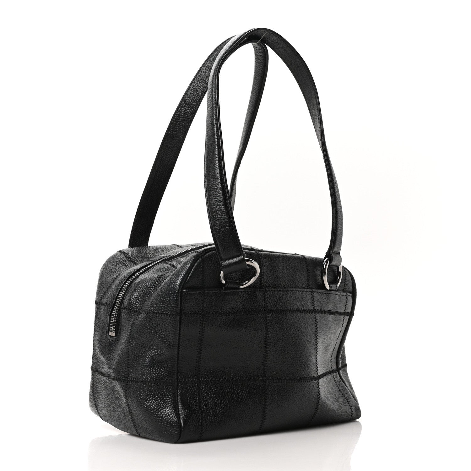 Chanel Caviar Square Stitched Bowler Black 3 of 10