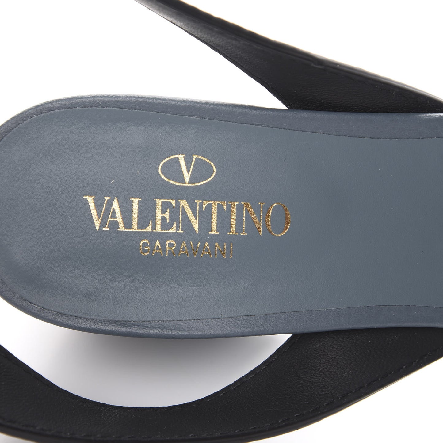 Grainy Cowhide VLogo 60mm Sandals 37.5 Amadeus