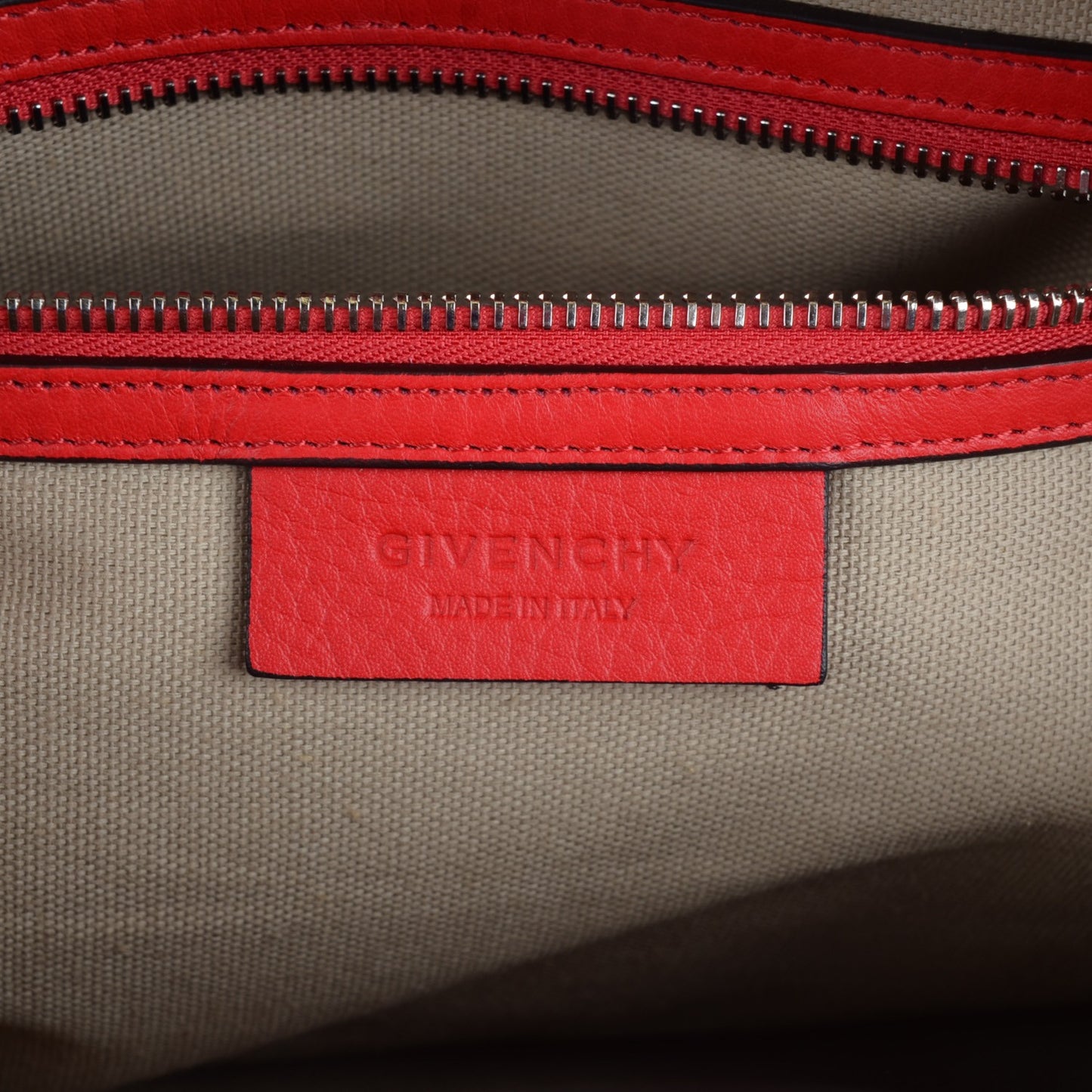 Waxed Calfskin Small Nightingale Red