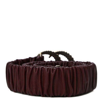 Gucci Calfskin Elastic Torchon Double G 40mm Belt 75 30 Burgundy 2 of 5