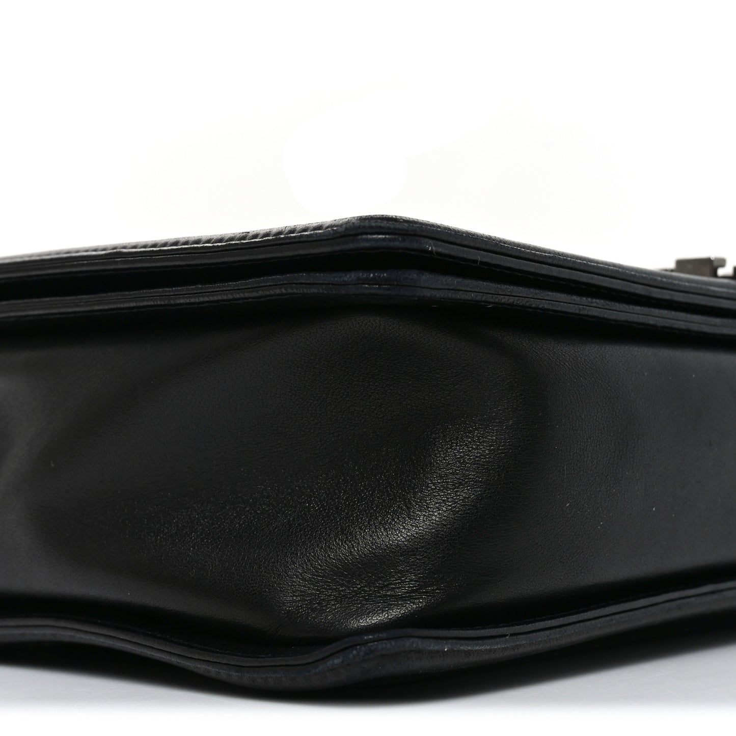 Lambskin Quilted Large Boy Flap Black