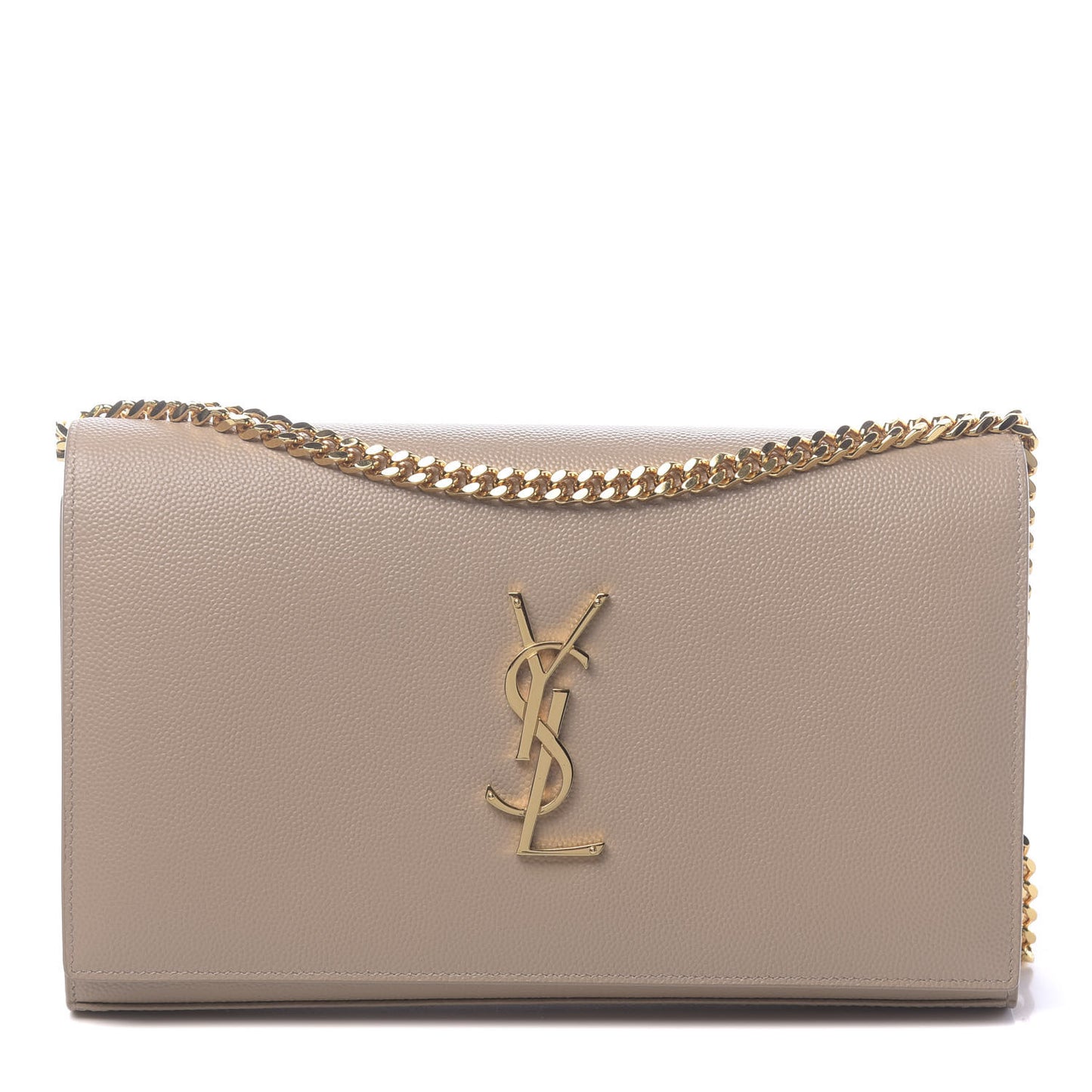 Grain De Poudre Monogram Chain Wallet Dark Beige