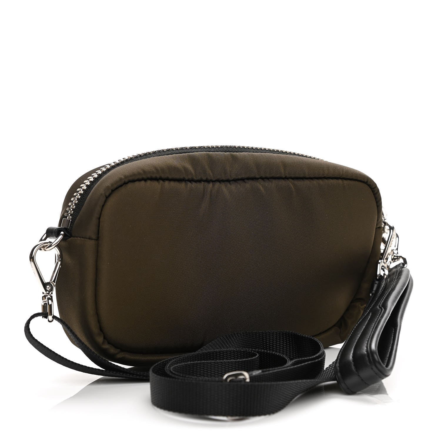 Prada Tessuto Soft Nylon Small Convertible Crossbody Wristlet Mimetico Black 3 of 11