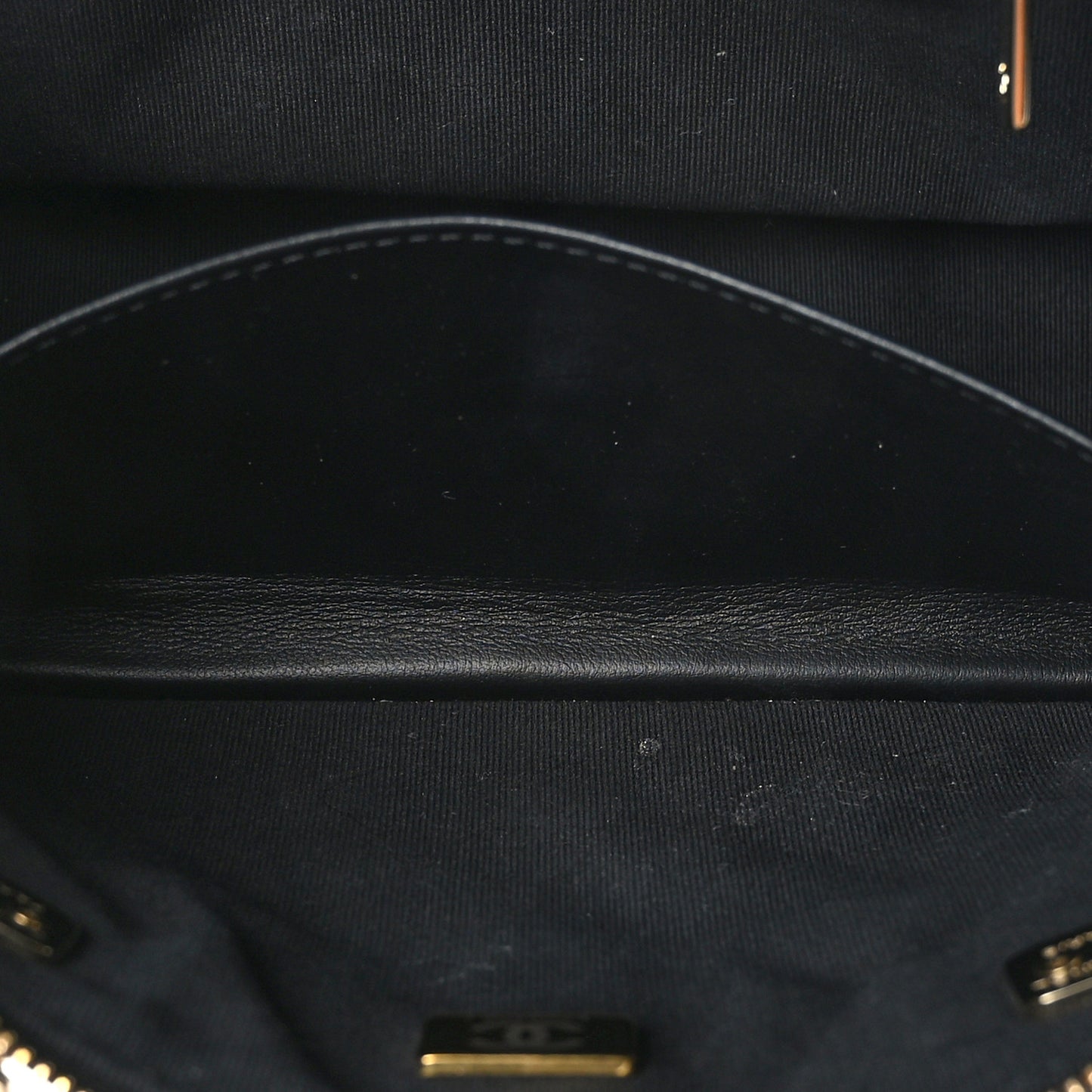 Patent Quilted Shiny Coco Small Shopping Bag Black