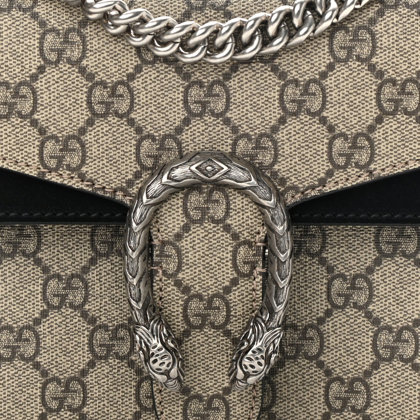 GG Supreme Monogram Mini Dionysus Shoulder Bag Black
