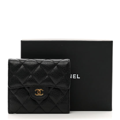 Chanel Caviar Quilted Compact Flap Wallet Black 9 of 9